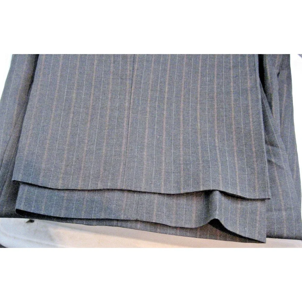 Mens NWOT Banana Republic Char Stripe Classic Flat Front Casual Pants sz 34x30